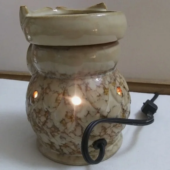 Intertek Ceramic Wise Old Owl Electric Tart Warmer EUC - Picture 3 of 6